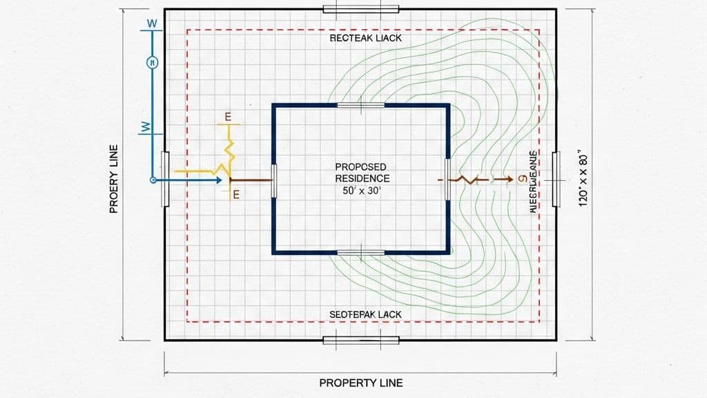 Site Plan for Construction Drawings for Building Permit