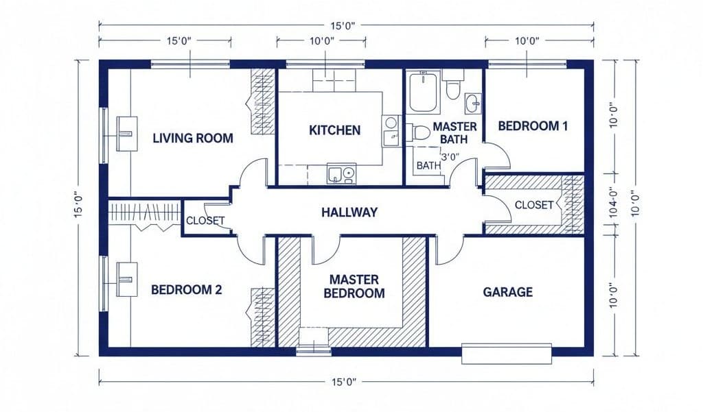 Floor Plan for Construction Drawings for Building Permit