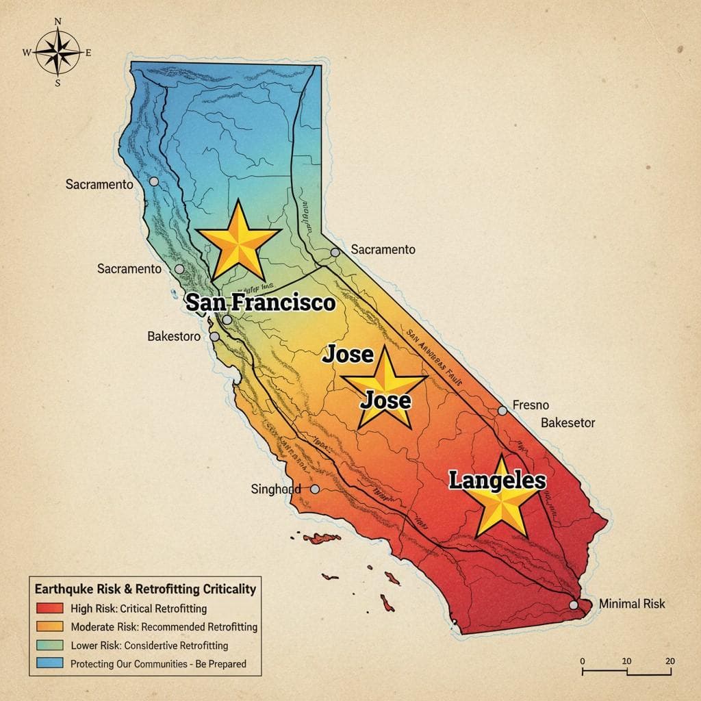 Map of Earthquake-Prone Areas in California