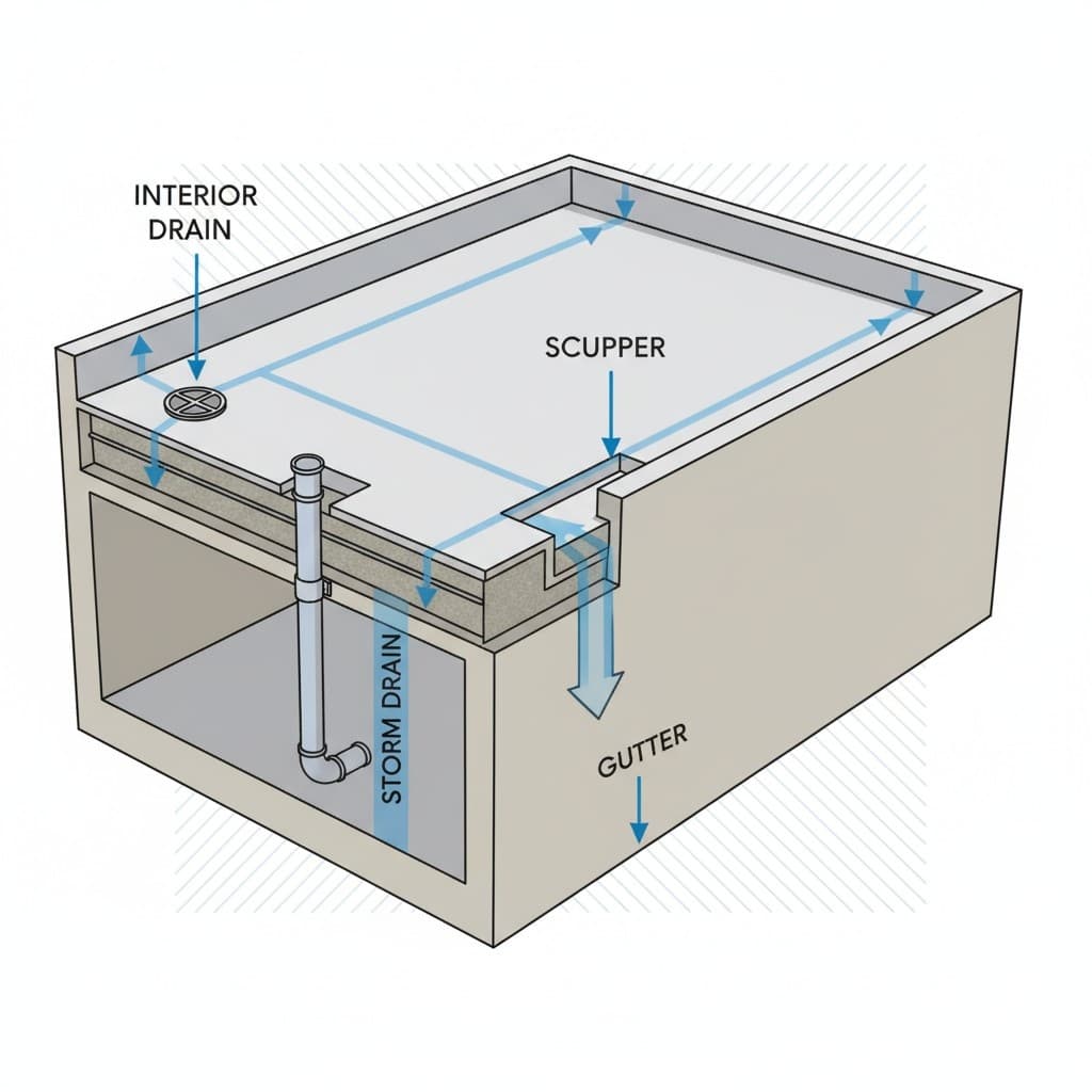 Flat Roof Drainage System