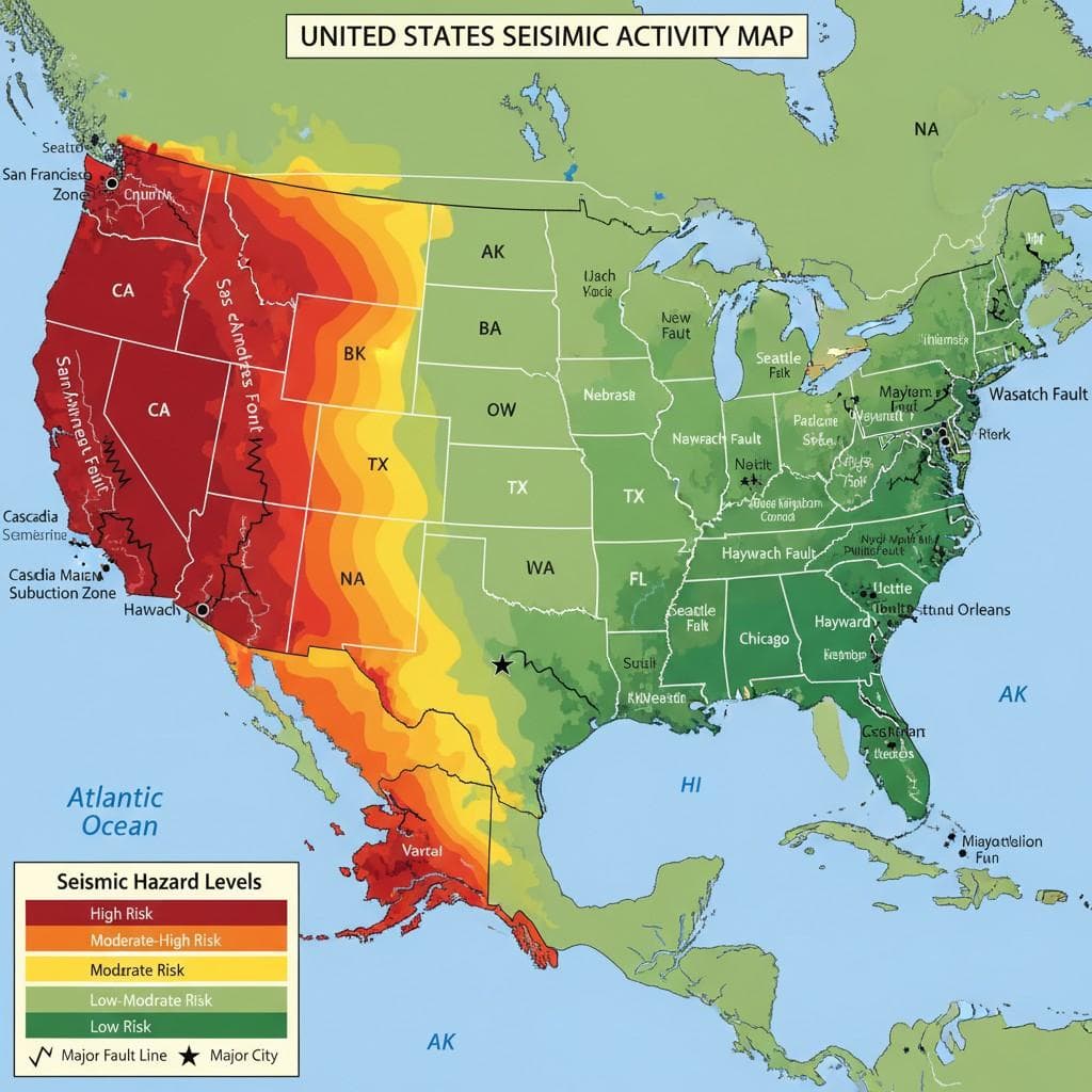 US Seismic Zones Map