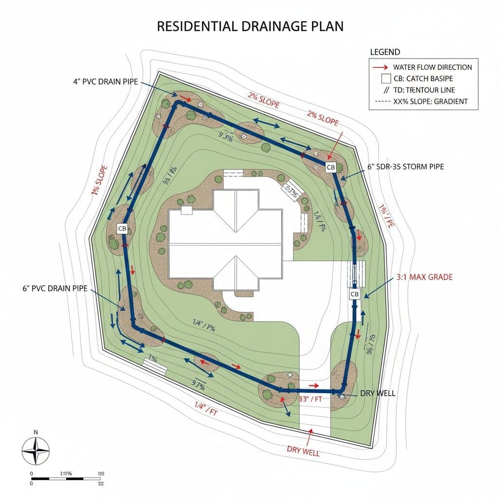 Residential Drainage Plan