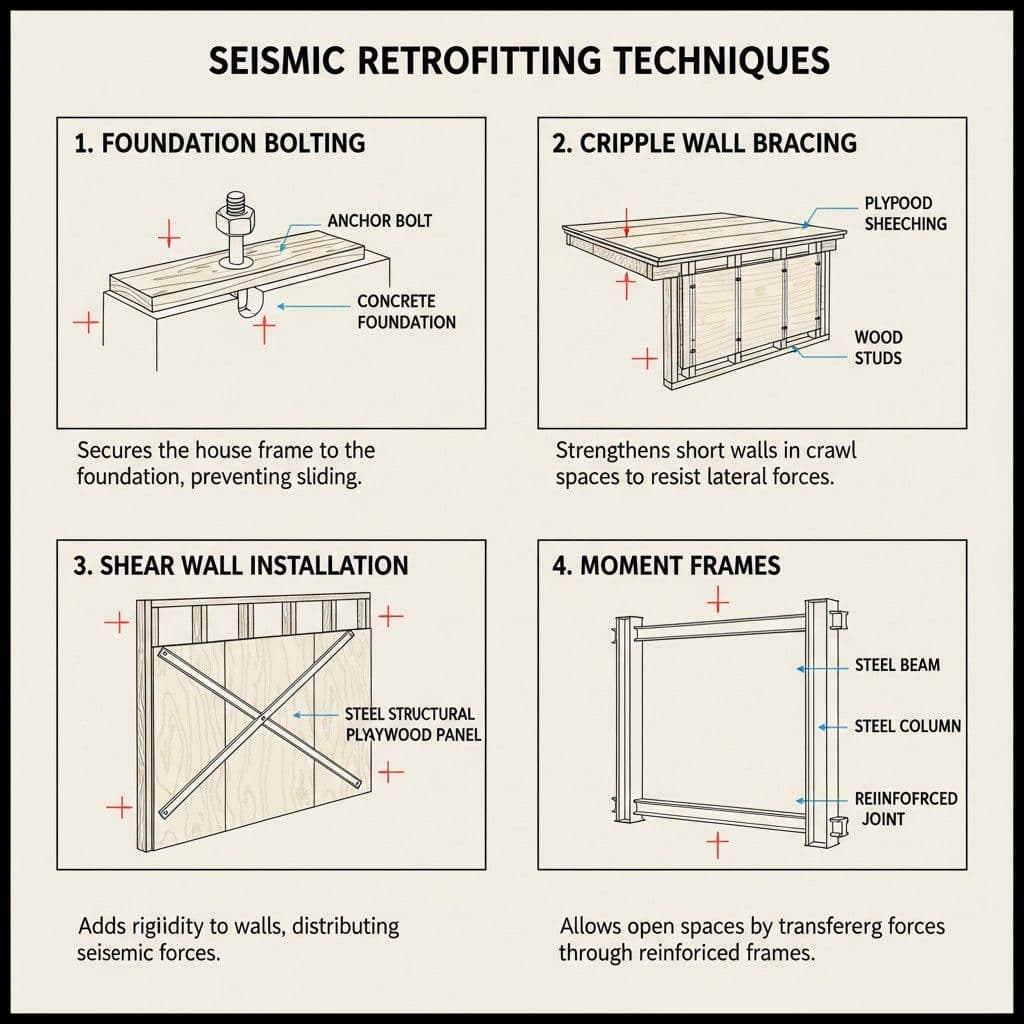 Retrofitting Techniques Diagram